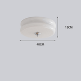 French Eye Protection Bedroom Milk Glass Ceiling Light