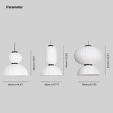 Wabi Sabi Xuan Paper Pendant Light In Living Room
