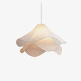 Cream Fabric Petal Light Pendants for Living Room