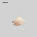 Cream Fabric Petal Light Pendants for Living Room