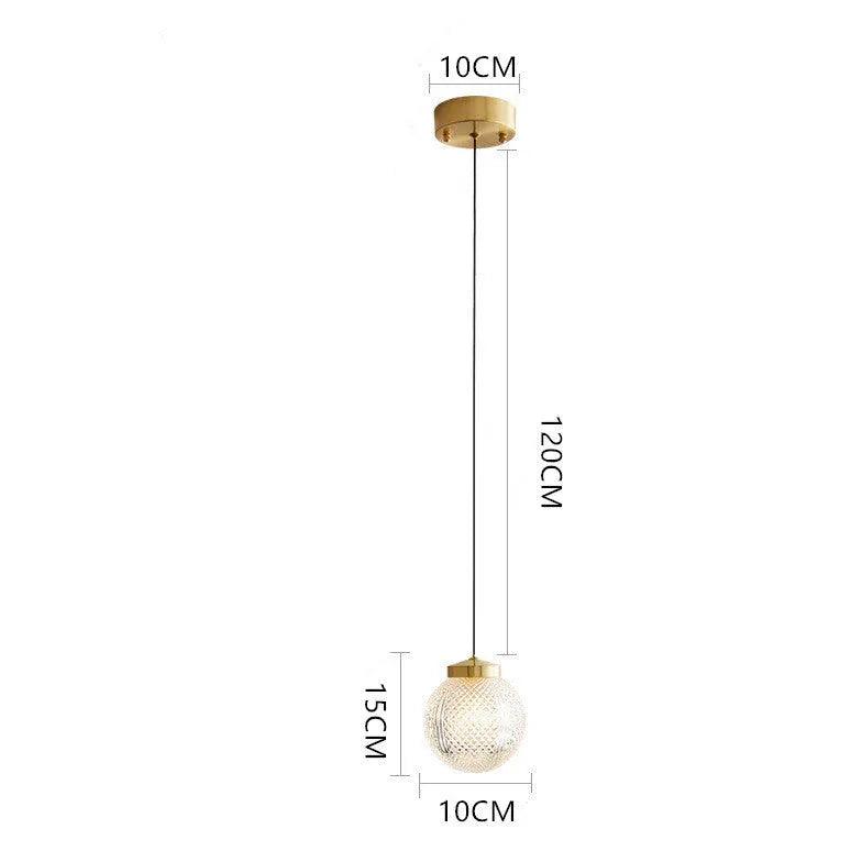 Translucent Diamond Glass Gold Pendant Light - Clowas