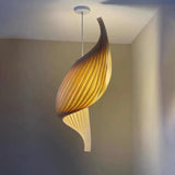 Japanese Conch Wooden Pendant Light For Ceiling