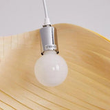 Japanese Conch Wooden Pendant Light For Ceiling