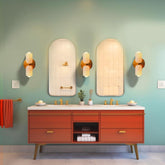 Cream Double Glass Inside Wall Lights