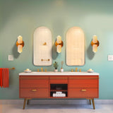 Cream Double Glass Inside Wall Lights