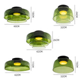 Nordic Multi-Layer Smoked Glass Flush Ceiling Light for Bedroom