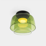 Nordic Multi-Layer Smoked Glass Flush Ceiling Light for Bedroom