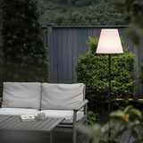 Modern White Shade Solar Floor Lamp for Patio