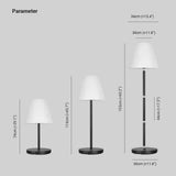 Modern White Shade Solar Floor Lamp for Patio