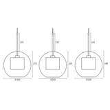Nordic Clear Glass Sphere Pendant Light for Dining Room
