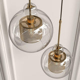 Nordic Clear Glass Sphere Pendant Light for Dining Room