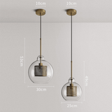 Nordic Clear Glass Sphere Pendant Light for Dining Room