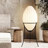 Silk Egg Shaped Modern Living Room Floor Lamp