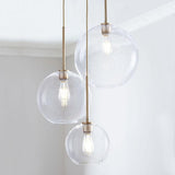 Gradient Glass Sphere Pendant Light for Dining Room