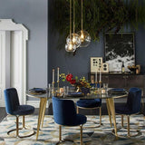 Gradient Glass Sphere Pendant Light for Dining Room