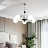Adjustable White Glass Modern Chandelier - Clowas