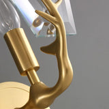 Deer Antler Crystal Gold Wall Lights - Clowas