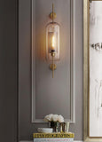 Minimalist Clear Glass Wall Lighting for Bedroom
