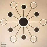 Multi-Ring Structure Black LED Pendant Light - Clowas