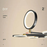 Multi-Ring Structure Black LED Pendant Light - Clowas