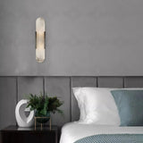 Modern Marble LED Wall Light for Bedside, Anti-Glare