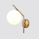 Modern Globe Glass Wall Light Dimmable for Bedroom
