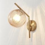 Modern Globe Glass Wall Light Dimmable for Bedroom