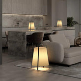 Vintage Japanese Fabric Floor Lamps