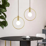 Nordic Milk White Glass Round Pendant Light