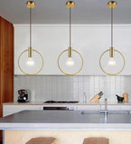 Nordic Milk White Glass Round Pendant Light