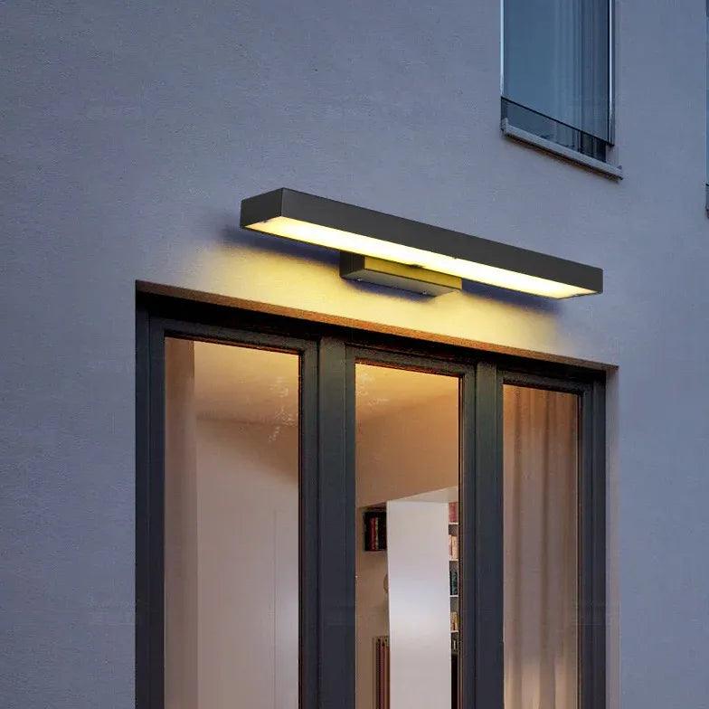 modern outdoor wall lights with sensor black - Clowas