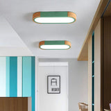 Nordic LED Linear Living Room Wooden Ceiling Light