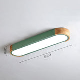 Nordic LED Linear Living Room Wooden Ceiling Light