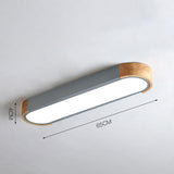 Nordic LED Linear Living Room Wooden Ceiling Light