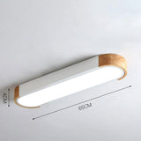 Nordic LED Linear Living Room Wooden Ceiling Light