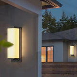 Modern Rectangular Solar Outdoor Wall Light - Clowas