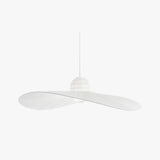 Nordic Straw Hat Fabric White Pendant Light