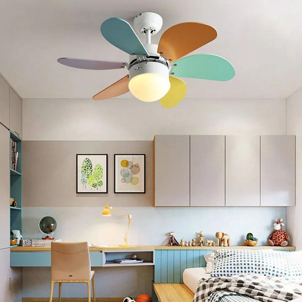 Creativity Bedroom Modern Ceiling Fan With Light - Clowas