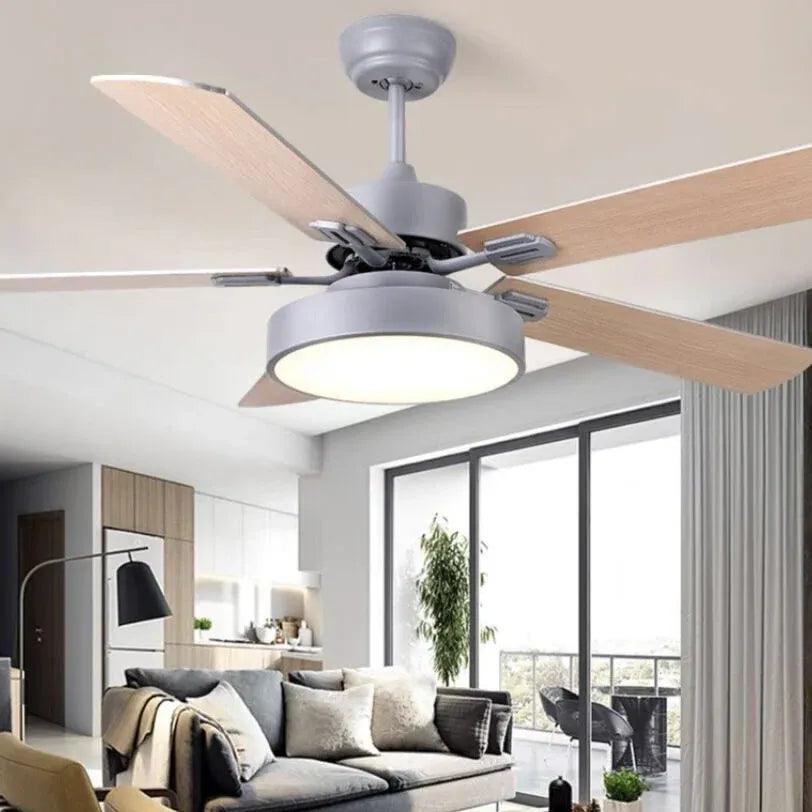 Grey For Living Room Ceiling Fan With Light - Clowas