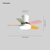 Multi-Color Bedroom Ceiling Fan With Light - Clowas