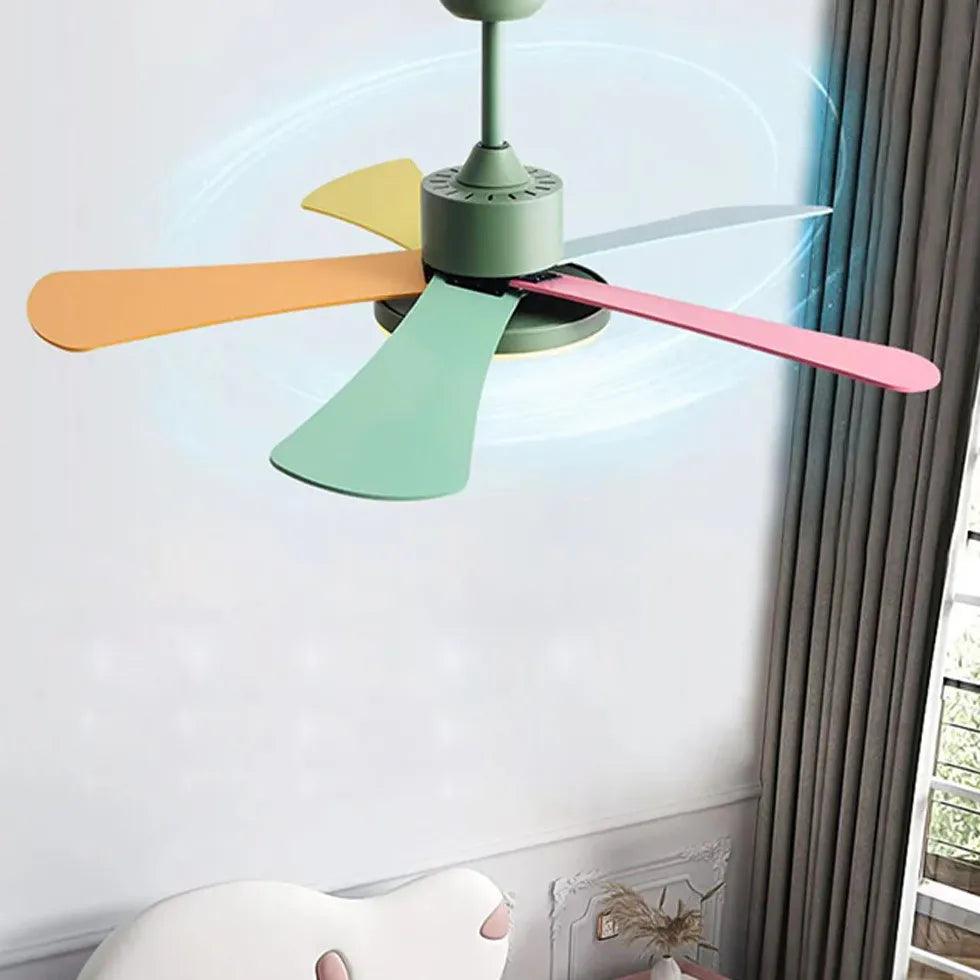 Colored Fan Blades Ceiling Fan with Light - Clowas