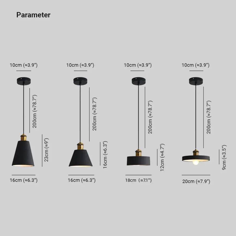 Black Round Cake Dining Room Pendant Light - Clowas