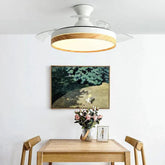 White Table Dining Room Ceiling Fan with Light - Clowas