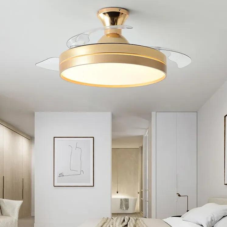 White Table Dining Room Ceiling Fan with Light - Clowas