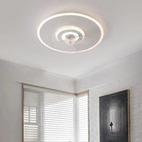 Round Noodle Modern Ceiling Fan with Light - Clowas