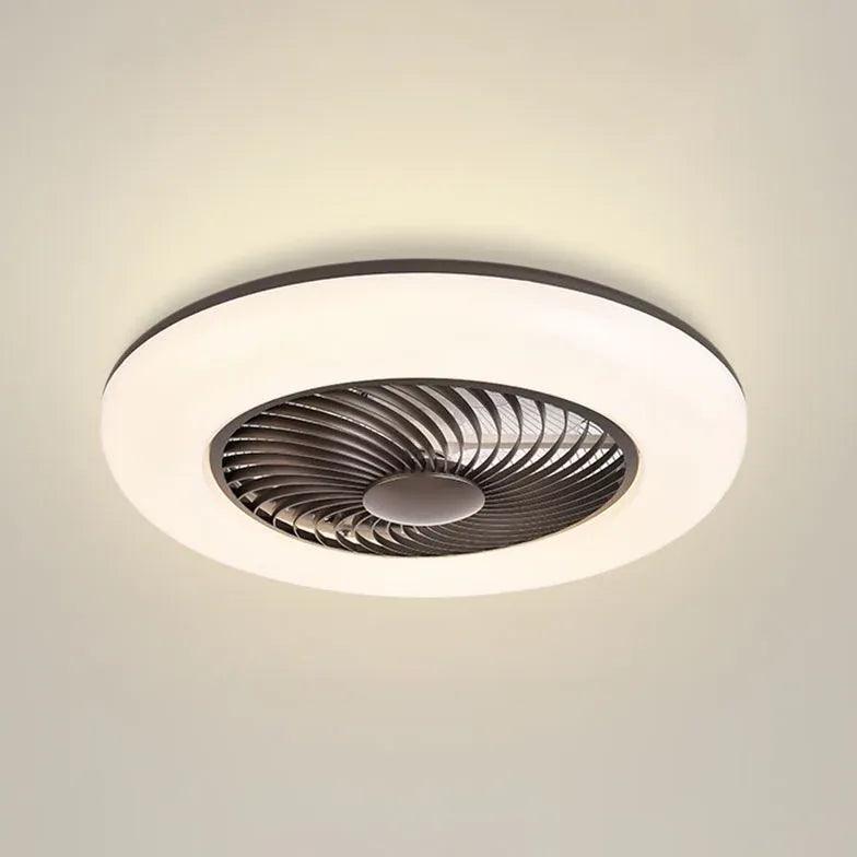 Pink Invisible Modern Ceiling Fan with Light - Clowas