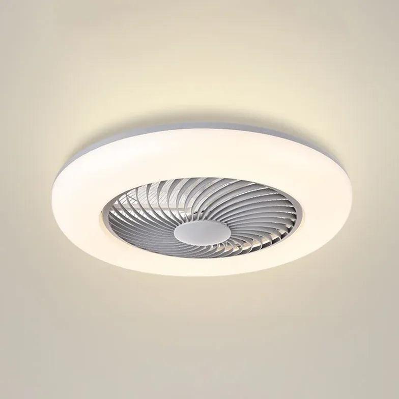 Pink Invisible Modern Ceiling Fan with Light - Clowas