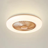 Pink Invisible Modern Ceiling Fan with Light - Clowas