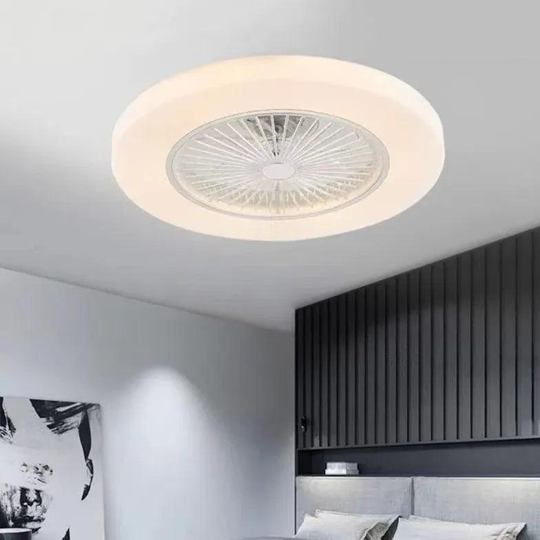 Integrated Disc Bedroom Ceiling Fan with Light - Clowas