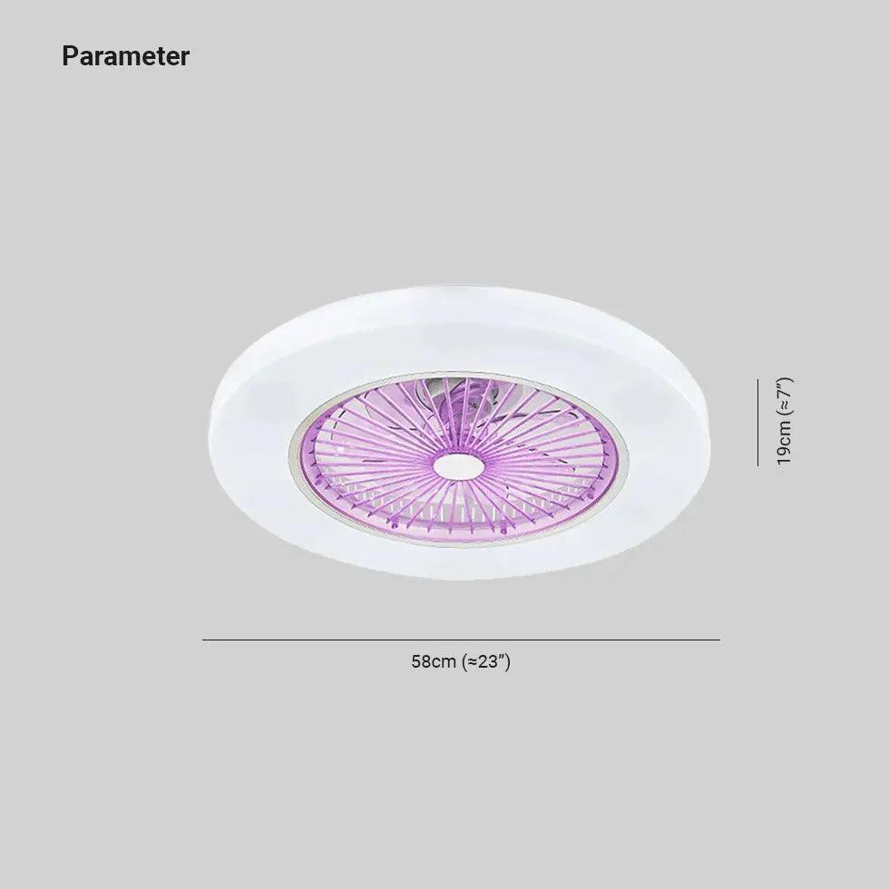 Integrated Disc Bedroom Ceiling Fan with Light - Clowas